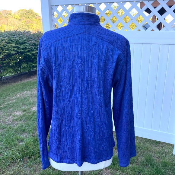 Chico’s Long Sleeve Full Zip Up Lightweight Blue Jacket Size 3 - Picture 10 of 16